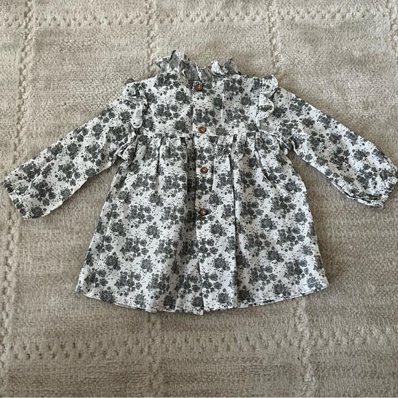 MANGO baby floral ruffle dress with bloomers - Picture 4 of 5